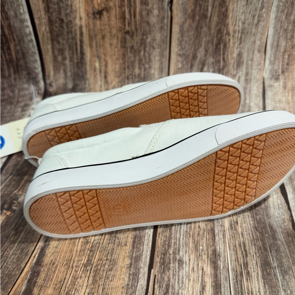 NWT A New Day White Slip-On Canvas Sneakers Size 7W Item #PHK6476 - Picture 6 of 6